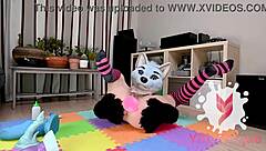 Fursuiter Girl Fucked By Huge Bad Dragon Dildo!