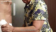 Real 72 year old bbw mom gets rough anal fucking in shower