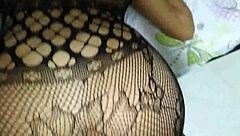 Fucking Wife's Pussy In Sexy Bodystocking From Her Lover