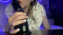 Beautiful alternative European amateur in a hot bedroom scene