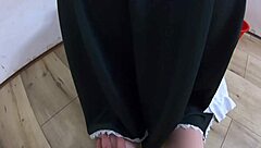 Maid indulges in dirty talk and deepthroat blowjob