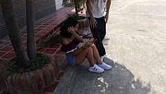 Skinny Latina seduces her brother for a steamy solo session