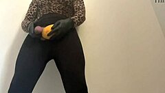 A young Brazilian man's first time to try anal sex with fruit and his mom