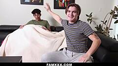 Stepbrothers trick horny stepsister into hardcore threesome doggystyle and missionary