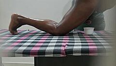 Hidden cam records secret masturbation during spa massage