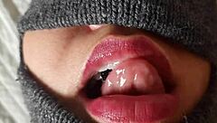 closeup blowjob with big cock pov