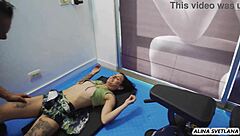 Can you believe I'm banging the gym trainer with everyone around?