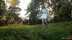 teen temptress alice flore perverts her camping day with a diddling