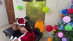 Hot girls celebrate New Year with hot lesbian sex