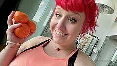 proxy paige gets anal insertion with tangerines