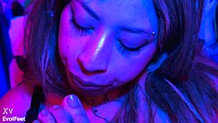 Paola loves to suck her toes