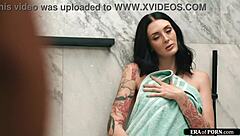 Charlotte sins feels caught shower-fucking dildo