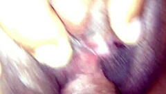 Intense Creampie Fills Shaved Wet Pussy Causing Powerful Orgasm.