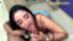 My whore secretary wants a raise and in exchange i make her suck my cock until i cum in her throat