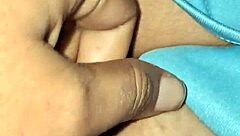 Close up of the big natural boobs of a hot Indian house wife