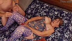 Granny Carmen enjoys toy session