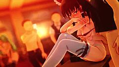 Wild group sex unfolds in the classroom with cellphone girl mmd