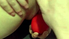 Sharing toys with wife and her petite friend