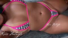 horny masseuse touches pussy