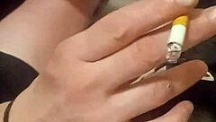 my friend is having fun stepping on and trashing my sneakers with her feet