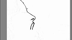 speed drawing captures ffm threesome emotions by artist kramer krameroff