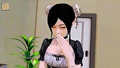 3D harem game with commented gameplay and special sex scenes
