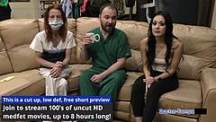 Dr. Tampa's naughty nurse and her pierced nipples