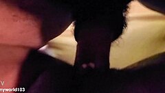 A small stripper enjoying a big black cock