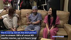 Dr. Tampa's naughty nurse and her pierced nipples