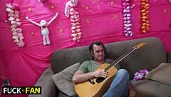 Nikki sexx teasing double cock worship and facial?