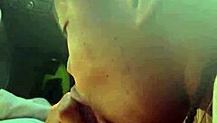 she takes big black cock cum in mouth in car