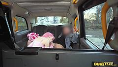 Hell yeah! Pink-haired babe gets creampied in fake taxi!