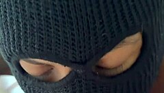 Thief breaks into influencer's home for rough pussy eating.