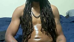 Playing with my big black cock toys 😏