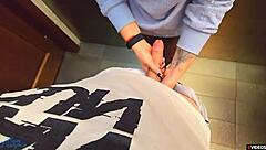 Stranger Cum In My Pantyhose In Restaurant Toilet