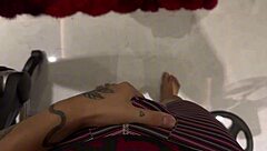 My chubby Colombian stepmom surprised me with an early Christmas doggystyle gift in close-up action