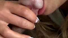Petite Monika Fox gives a hardcore BJ and handjob