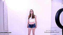 Older Lady Deceived During Audition Casting Videos With Teen Brunette