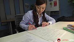 Maria Ono, Japanese teacher gives a deep blow job to a student