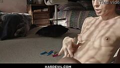 i stretch my flexible body while masturbating with toys and small tits