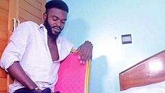 Black stepmom gets a hot shower with her son’s cock