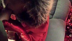 horny cheating wife milf slut gets santa gift