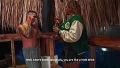 Ebony milf stepmom Carla Morelli has rough doggystyle sex with son's best friend Dani Clark in public.