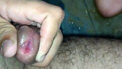 in homemade video, i stroke my cock to orgasm