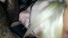 White Slut Sucks Black Cock