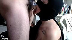 my argentinian stepsister gives super delicious oral, my cock rocks hard.