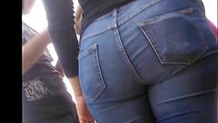 Teen Latina Shows Big Candid Ass In Tight Jeans