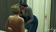 Step mom gives Kevin blowjob.