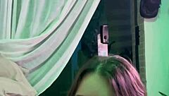 Amateur video of big tits homemade brunette getting oily milk and anal sex