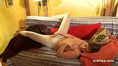 Green Eyed Beauty Pierced Nipples Orgasm